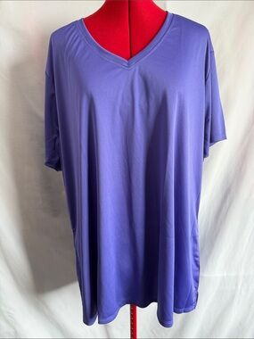 Just My Size Women's Short Sleeve V-Neck Tee in Purple